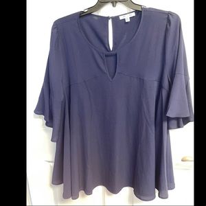 Blue quarter sleeve tunic